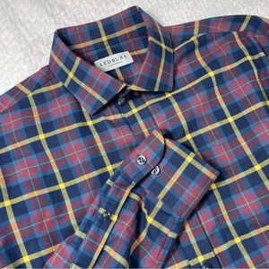 Ledbury Shirtmakers The Blue Berkley Plaid Custom Shirt Classic Long Sleeve 16.5